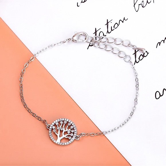 🔵𝟲𝟱%𝗢𝗙𝗙 𝗯𝘂𝗻𝗱𝗹𝗲𝘀 𝟯+🔵 NEW CZ Tree Stainless Steel Bracelet - Picture 5 of 8